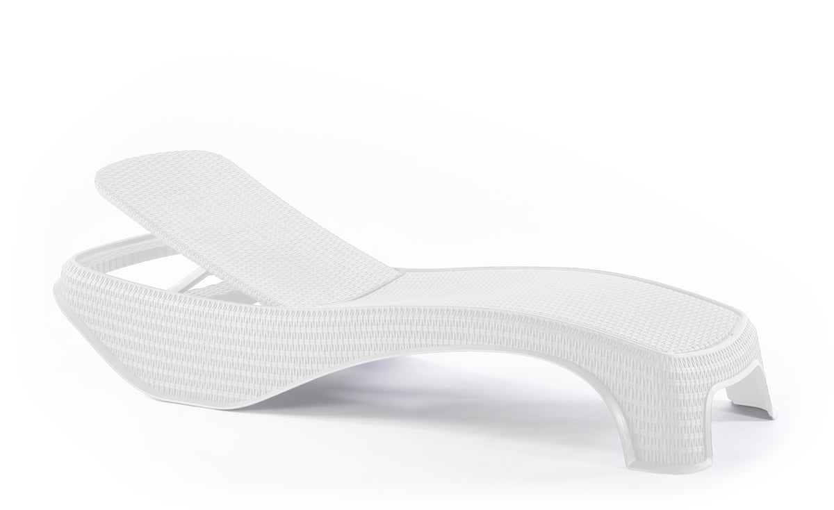 Keter Atlantic Sun Lounger - White - mazeproducts