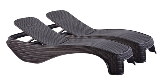 Keter Atlantic Sun Lounger - Graphite - 2 Pack - mazeproducts