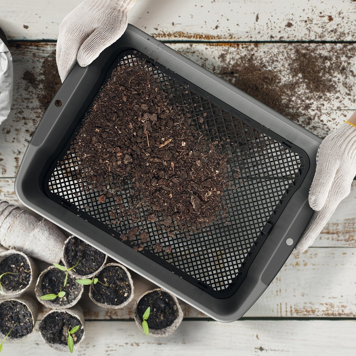 Adjustable Garden Sieve - Rectangle - mazeproducts