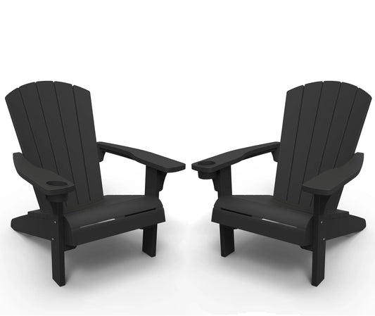 Keter Alpine Adirondack Chair - Graphite - 2 PACK - mazeproducts