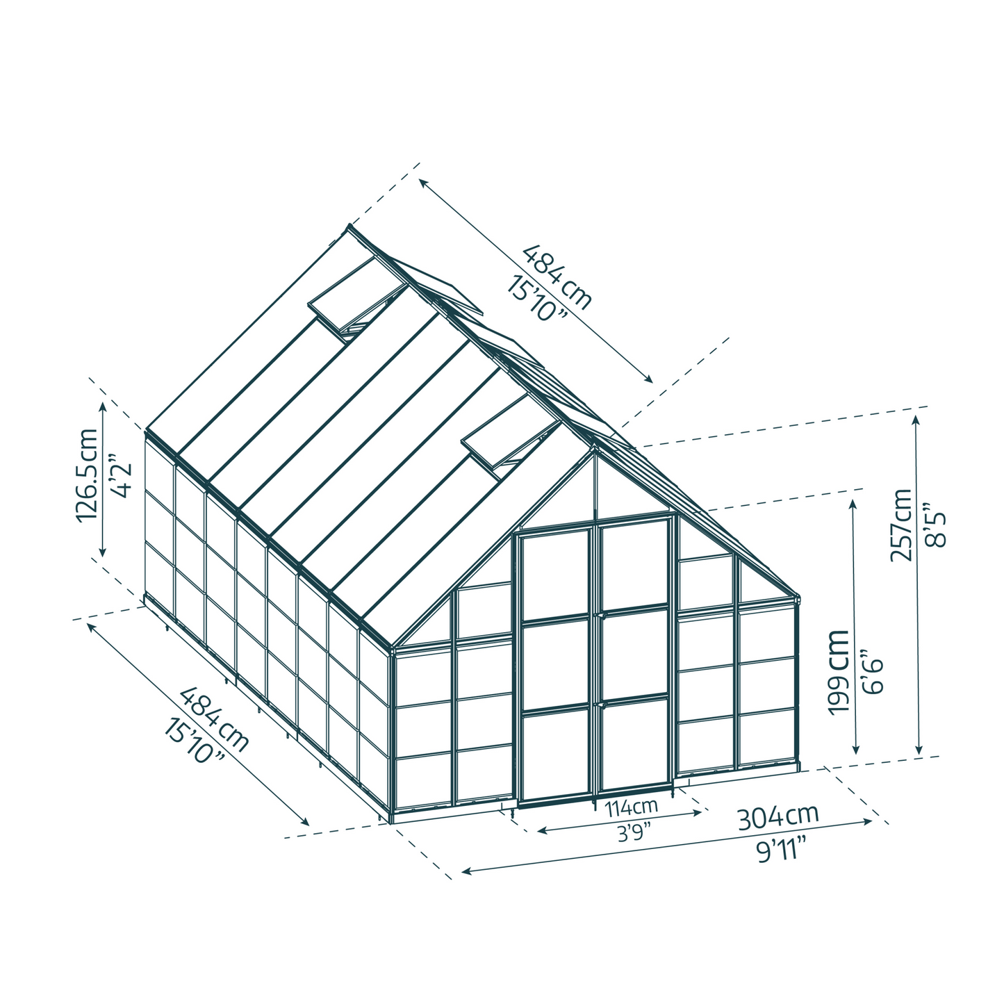 PRE ORDER: OCT. - 10' x 16' Balance Greenhouse (3.1m x 4.9m) - mazeproducts
