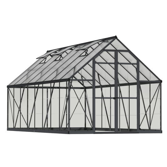PRE ORDER: OCT. - 8' x 16' Balance Greenhouse - Grey Frame (2.5m x 4.9m) - mazeproducts