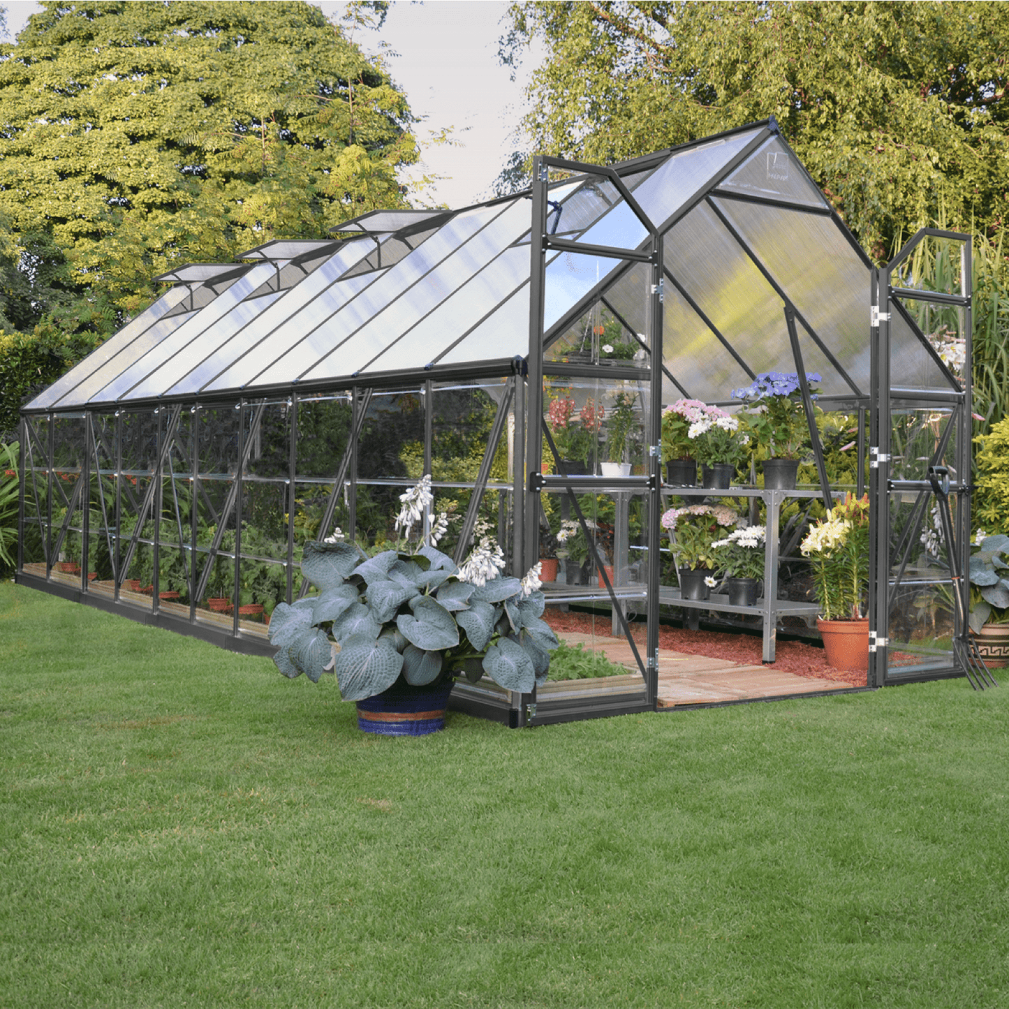 PRE ORDER: OCT. - 8' x 20' Balance Greenhouse - Grey Frame (2.5m x 6.1m) - mazeproducts