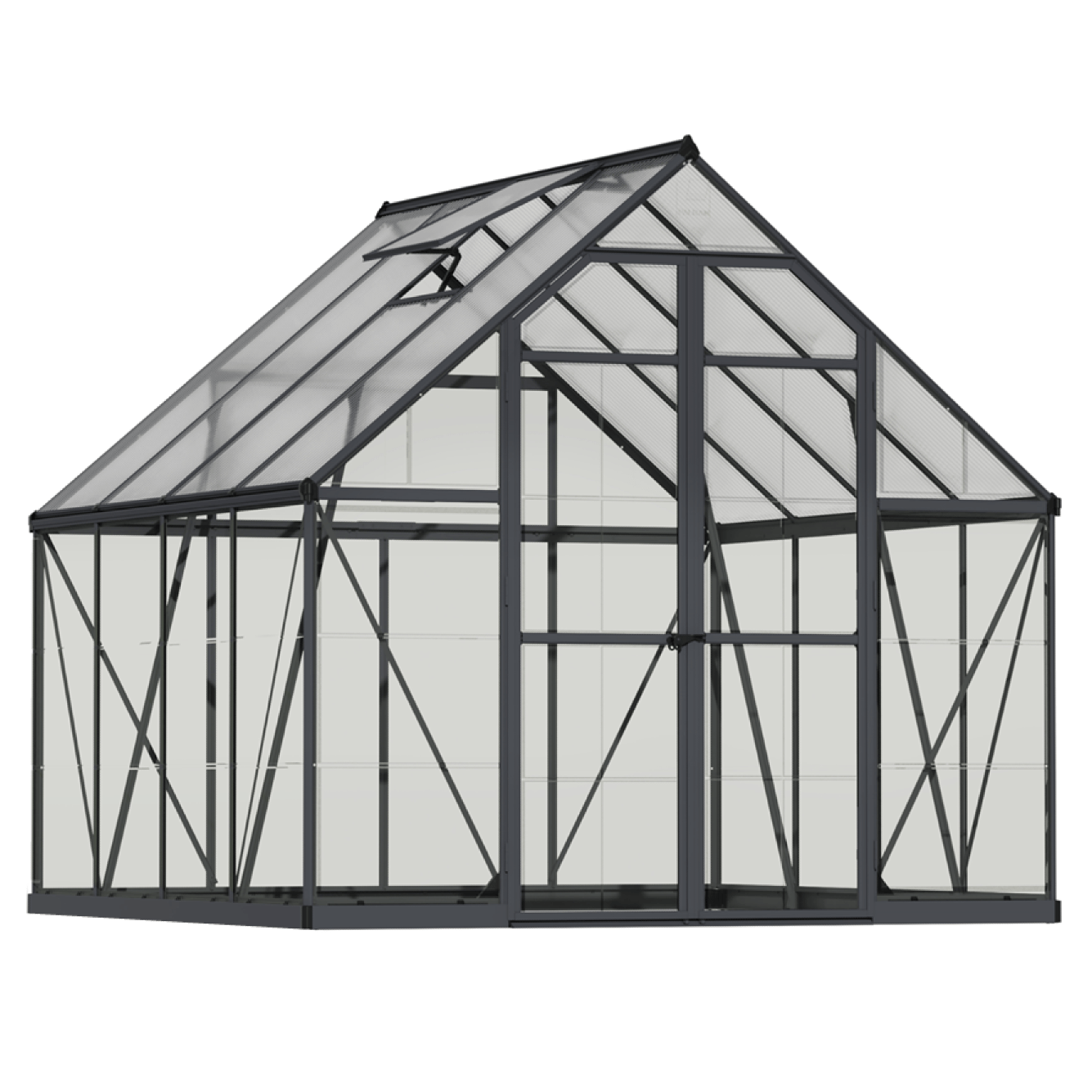 PRE ORDER NOV. - 8' x 8' Balance Greenhouse - Grey Frame (2.5m x 2.5m) - mazeproducts