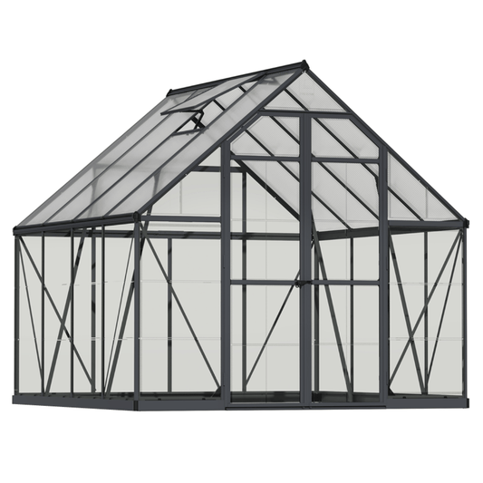 PRE ORDER NOV. - 8' x 8' Balance Greenhouse - Grey Frame (2.5m x 2.5m) - mazeproducts