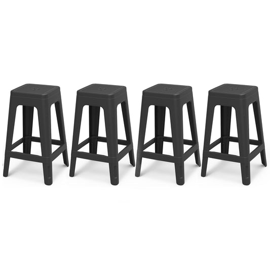Keter Lucca Indoor/Outdoor Bar Stool - 4 Pack - mazeproducts