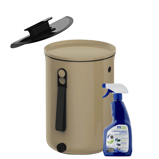 Skaza 9.6L Bokashi Organko 2 Composter - Cappuccino - mazeproducts