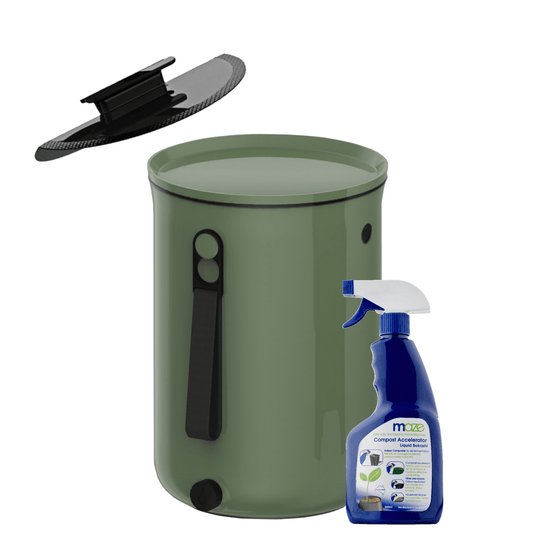Skaza 9.6L Bokashi Organko 2 Composter - Olive - mazeproducts