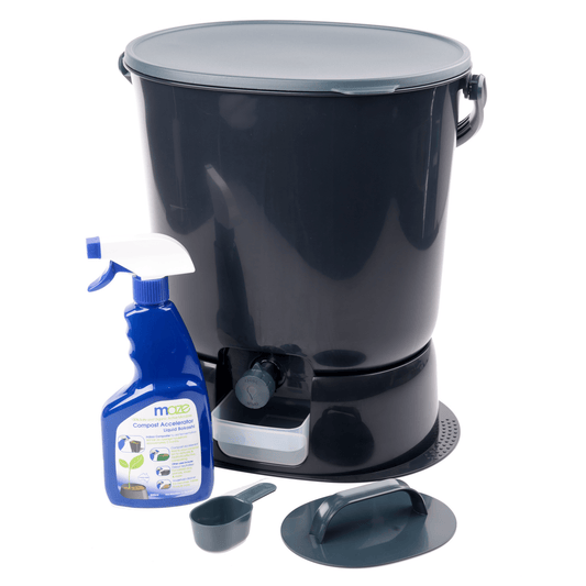 Skaza 15.3L Bokashi Organko Essential with Base - Black - mazeproducts