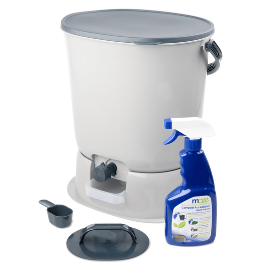 Skaza 15.3L Bokashi Organko Essential with Base - Grey - mazeproducts