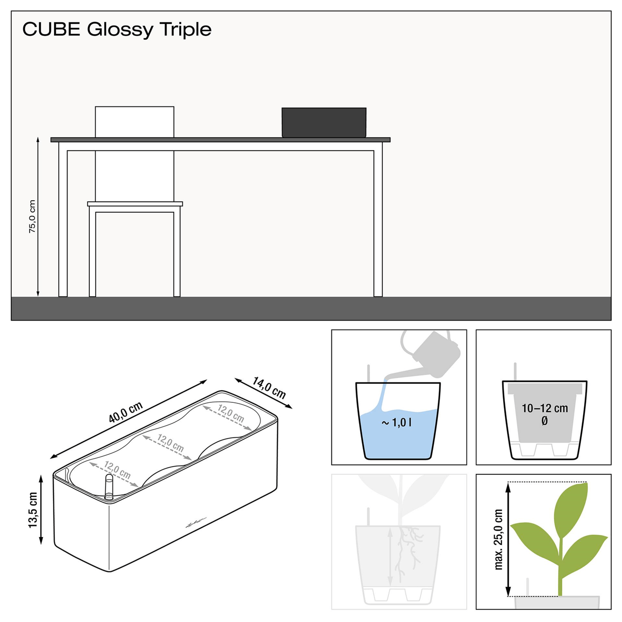 Glossy CUBE Triple - mazeproducts
