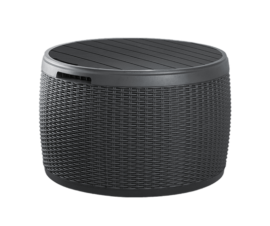 Keter Circa Rattan 140L Storage Box - Grey - mazeproducts