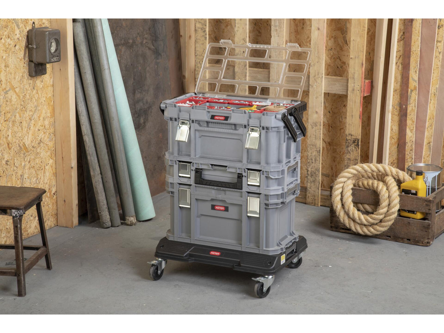 Keter Connect Cantilever Toolbox - Grey - mazeproducts