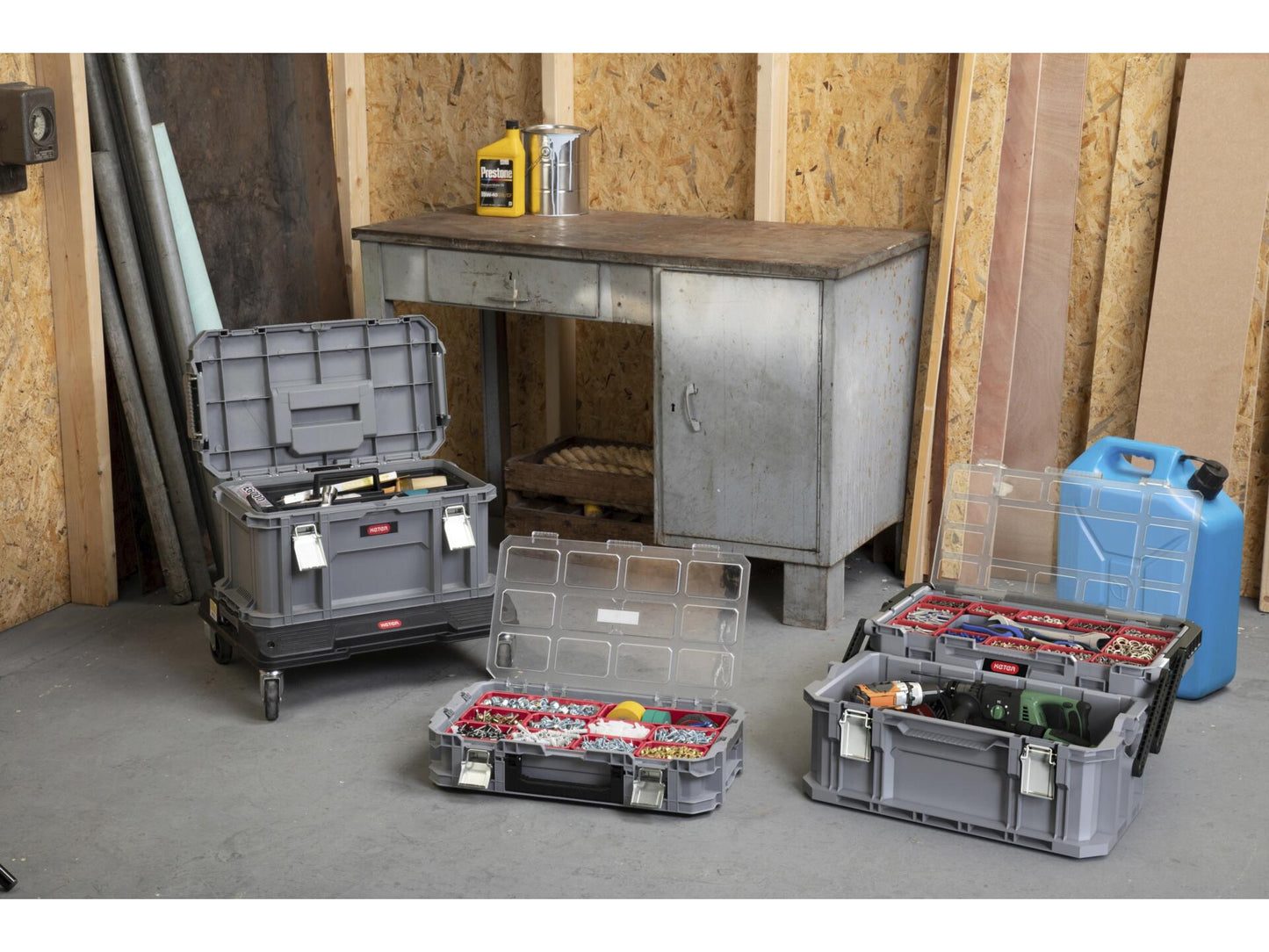 Keter Connect Cantilever Toolbox - Grey - mazeproducts