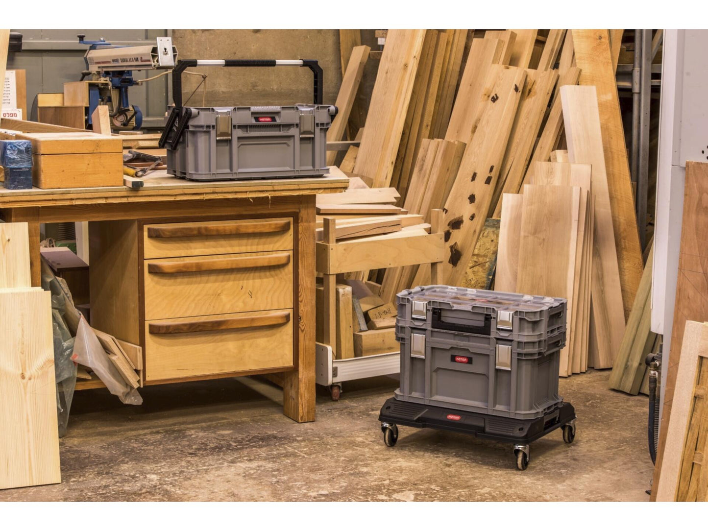 Keter Connect Cantilever Toolbox - Grey - mazeproducts