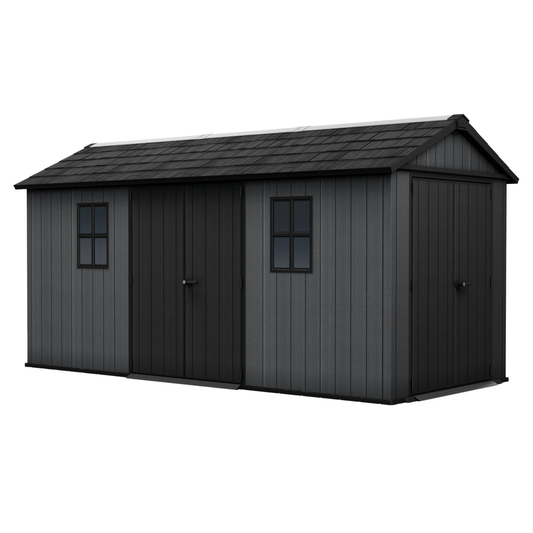 Keter Newton Plus Double Door Shed 7.5x15 (2.3 x 4.6m) - mazeproducts