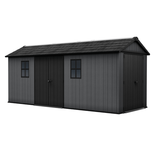 Keter Newton Plus Double Door Shed 7.5x17 (2.3 x 5.2m) - mazeproducts