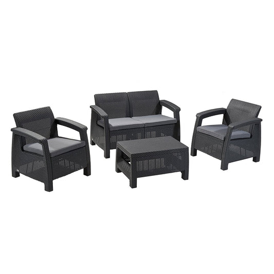 Keter Corfu 4 Seater Lounge Set - mazeproducts