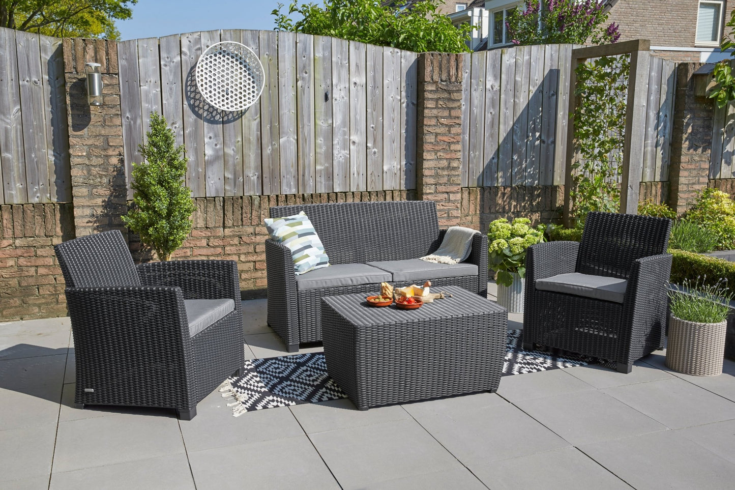 Keter Mia Outdoor Lounge Set - Graphite - mazeproducts