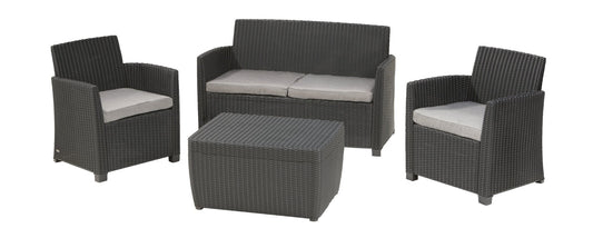 Keter Mia Outdoor Lounge Set - Graphite - mazeproducts