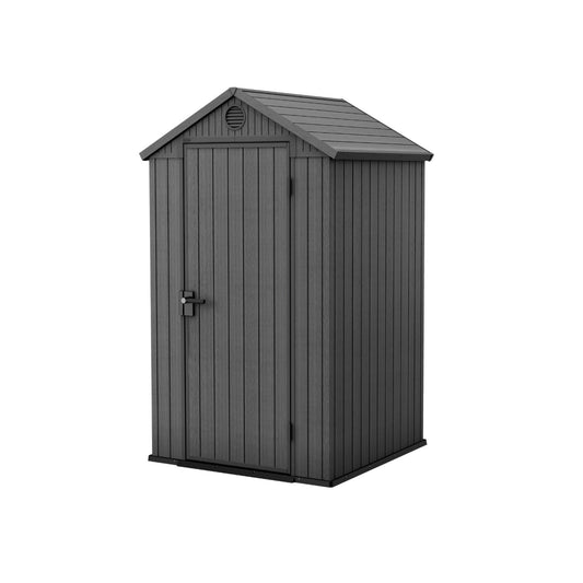 Keter Darwin 4x4 Garden Shed - Grey (1.2 x 1.2m) - mazeproducts
