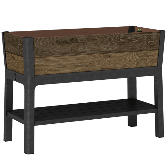 PRE ORDER: NOV. - Keter Signature Elevated Garden Bed - Walnut Look - mazeproducts