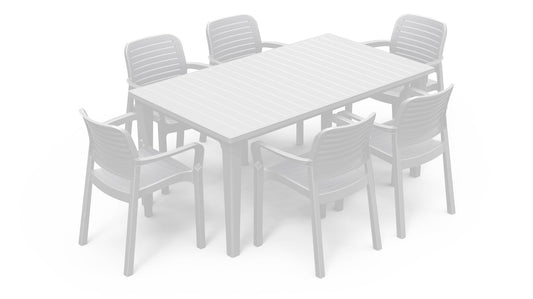 Keter Futura Chloe Dining Set - White - mazeproducts