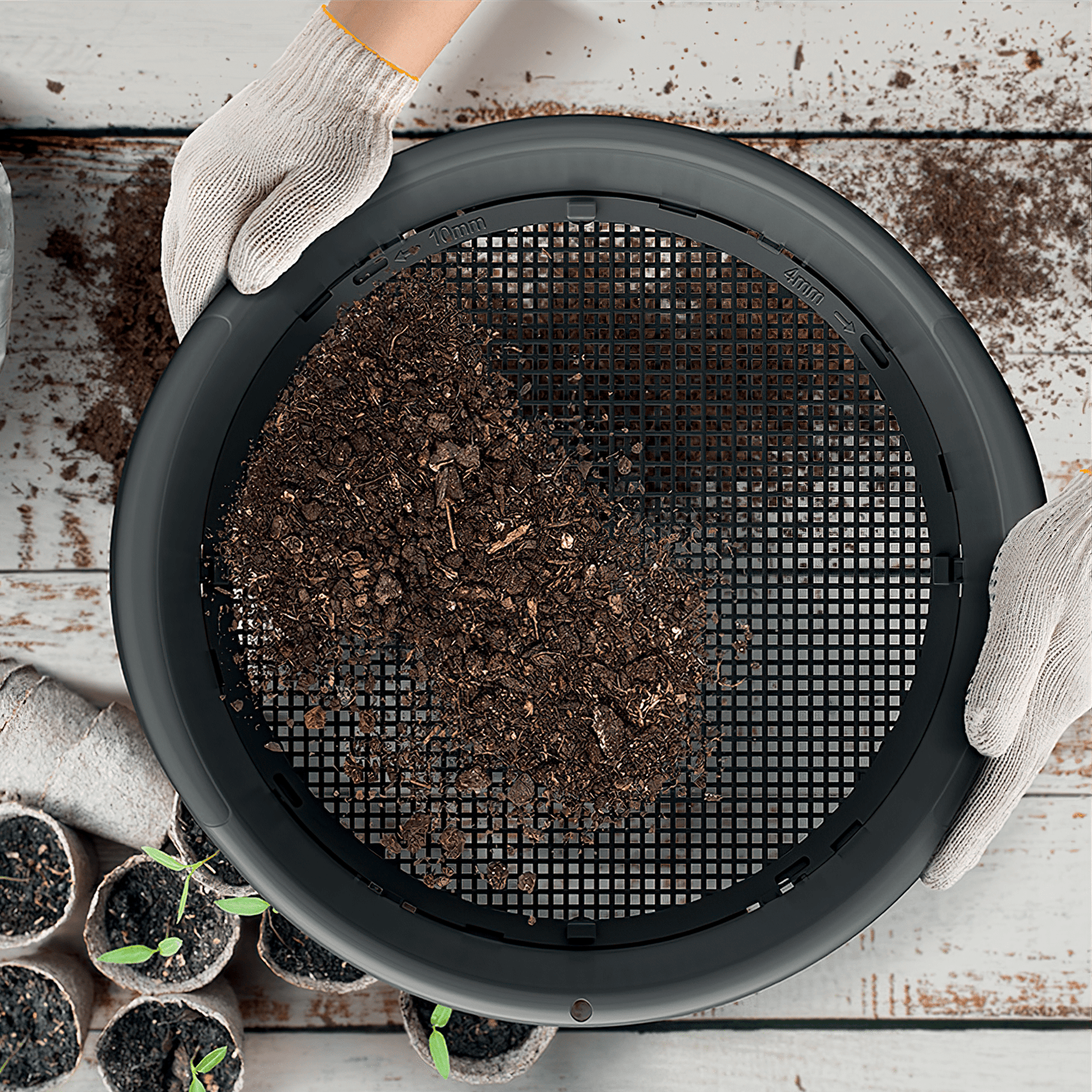 Adjustable Garden Sieve - Round - mazeproducts