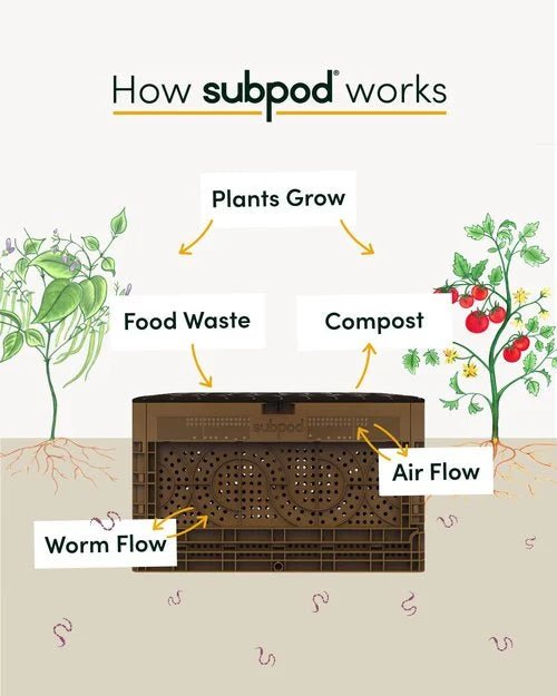 SubPod Worm Farm - Agave/ Green - mazeproducts