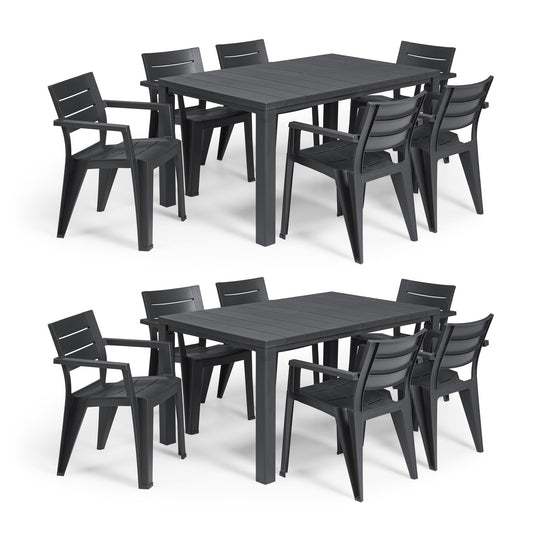 Keter Julie 12 Seater Dining Set - mazeproducts