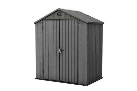Keter Darwin 6x4 Garden Shed - Grey (1.9 x 1.2m) - mazeproducts