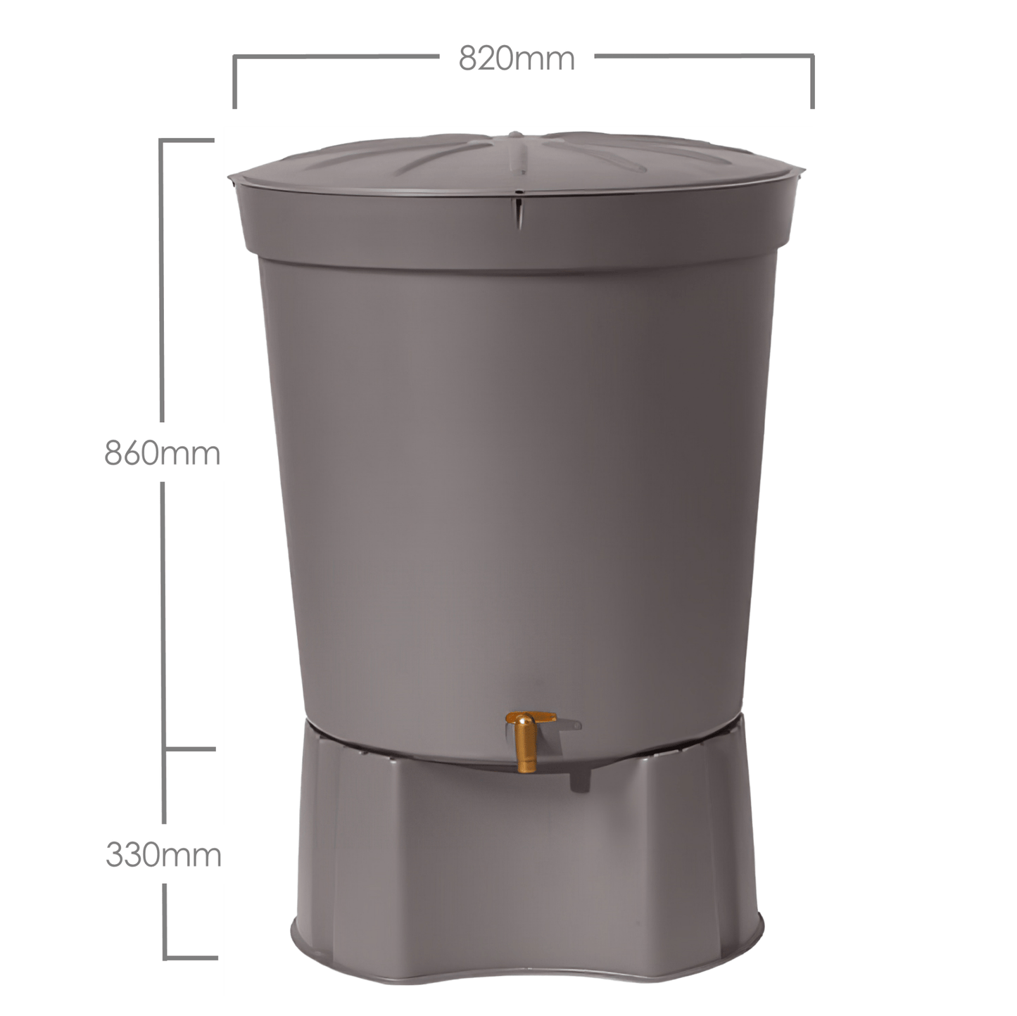 300L LANZAROTE MINItank x 2 Kit (with Linking Kit, Diverter & Stands) - Grey - mazeproducts