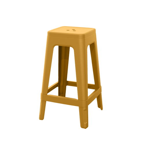 Keter Lucca Indoor/Outdoor Bar Stool - Amber Yellow - mazeproducts