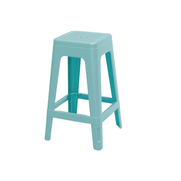 Keter Lucca Indoor/Outdoor Bar Stool - Blue - mazeproducts