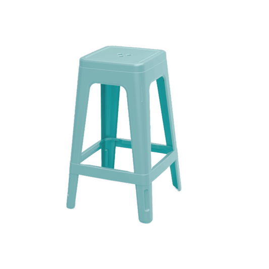 Keter Lucca Indoor/Outdoor Bar Stool - Blue - mazeproducts
