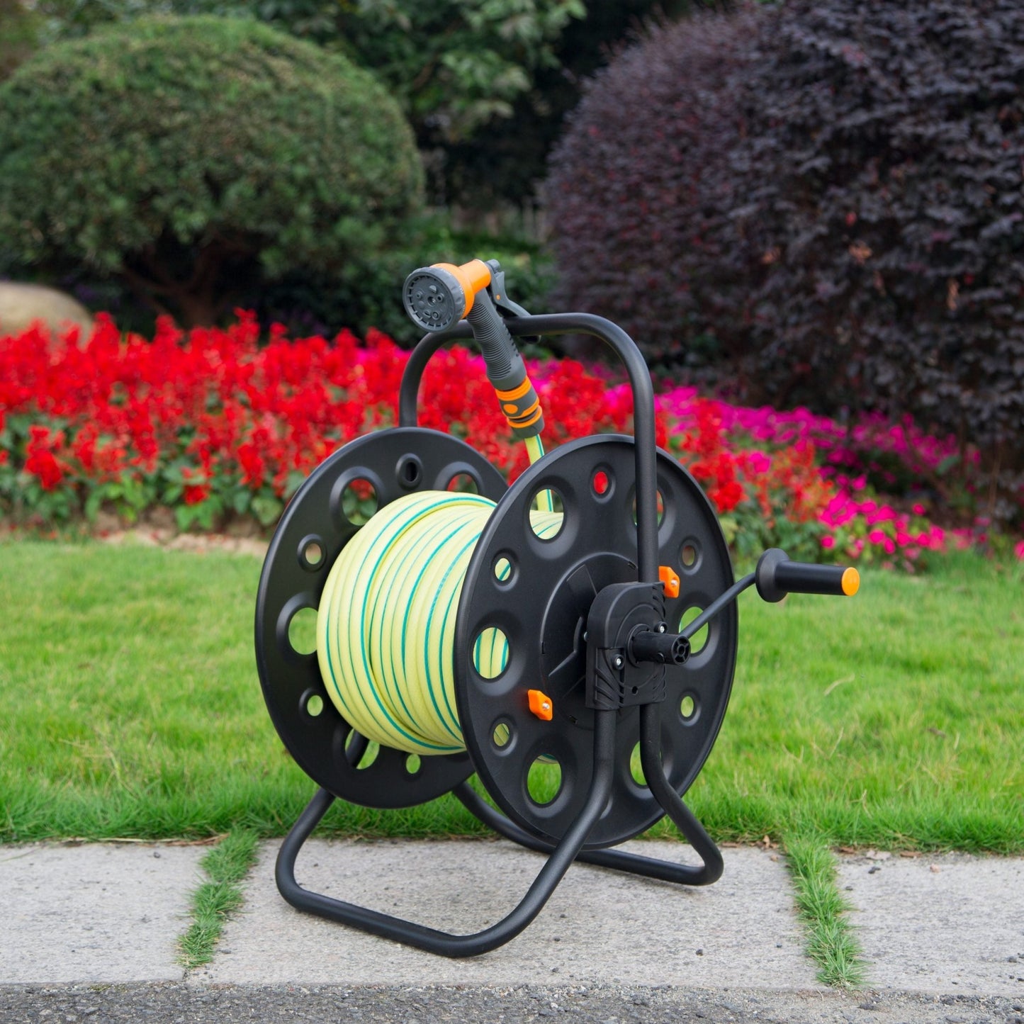 Short Metal Hose Reel Cart - mazeproducts