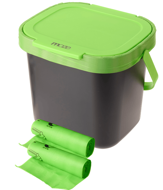 7L Kitchen Caddy with 40 x Compostable Bags - mazeproducts