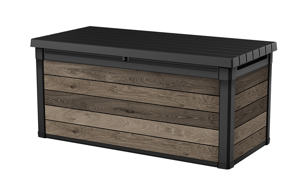 Keter Signature 570L Storage Box - Walnut Look - mazeproducts