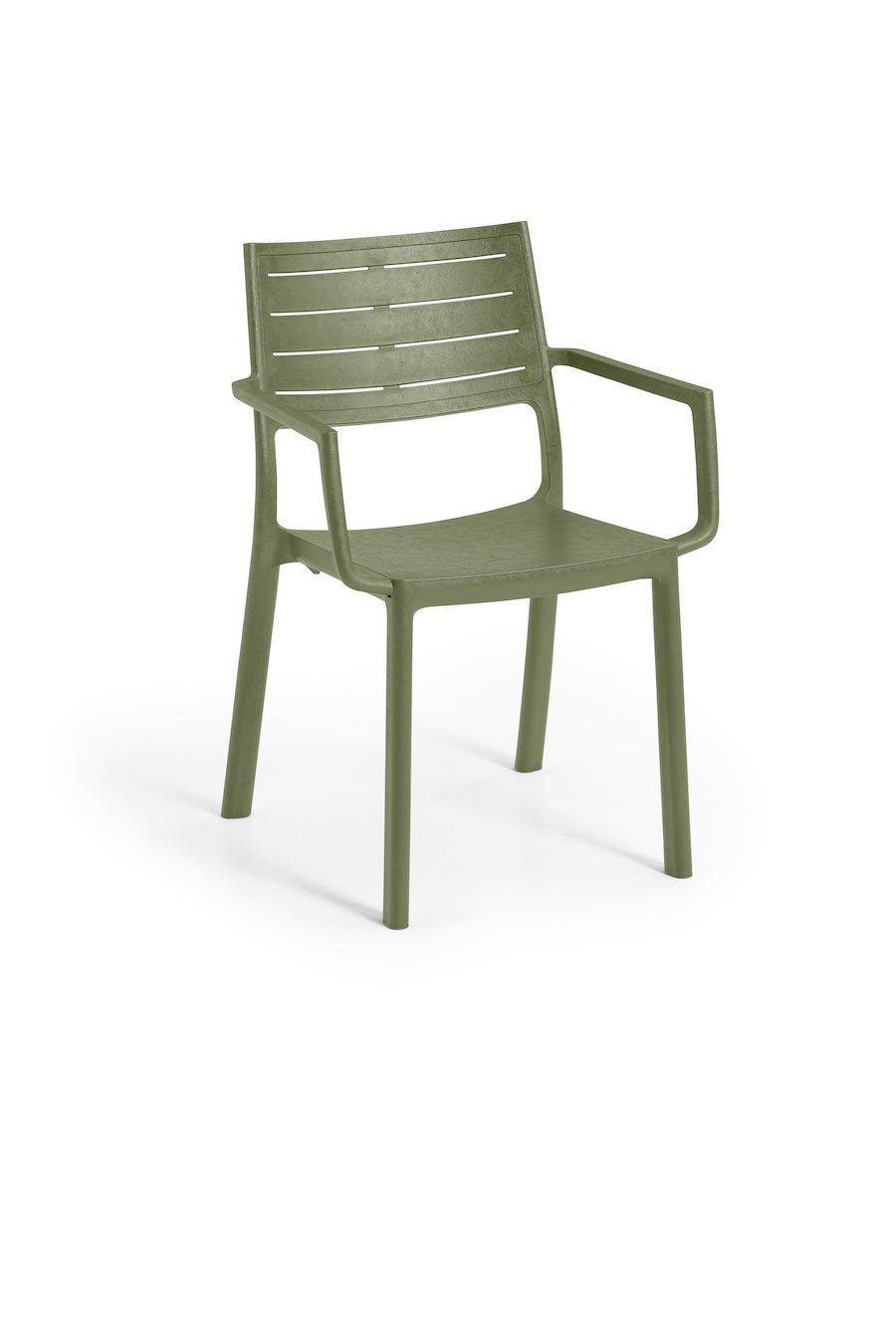 PRE ORDER: SEP. - Keter Metaline Metal Look Dining Chair: Green - 6 Pack - mazeproducts