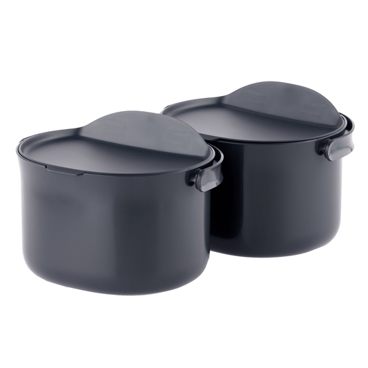 Skaza 3.3L Organko Compost Caddy - Pack of 2 - Black - mazeproducts