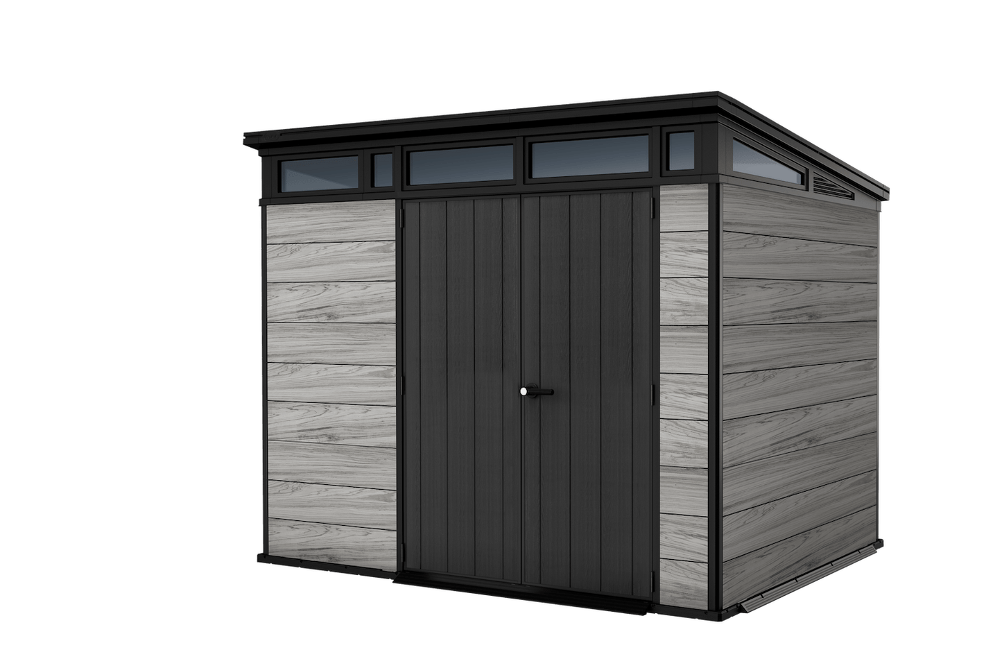 PRE ORDER: OCT. - Keter Signature Pent 9x7 Shed - Stormgrey Look (2.8 x 2.2m) - mazeproducts