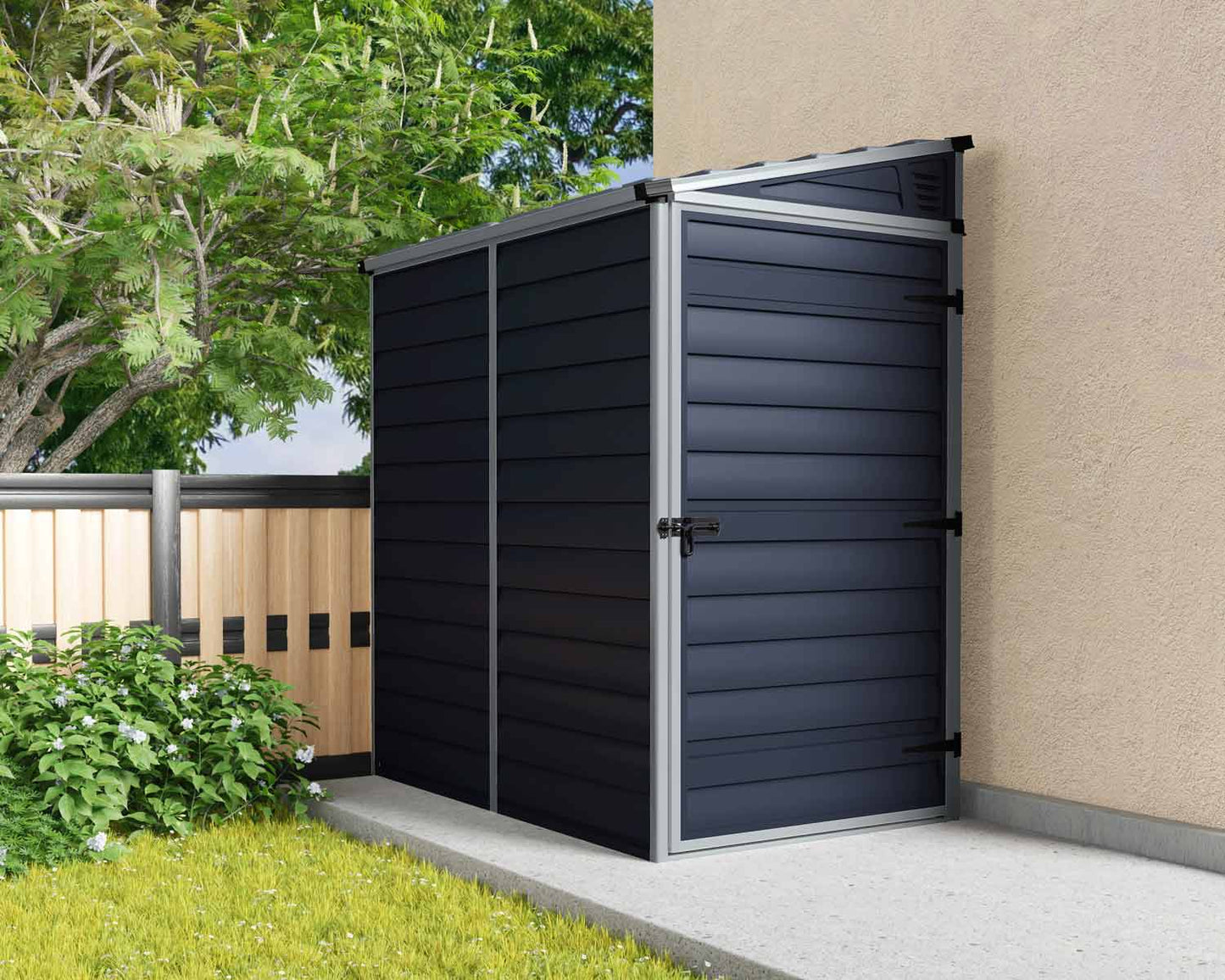 Skylight Pent Garden Shed 1.2m x 1.8m - Midnight Grey - mazeproducts