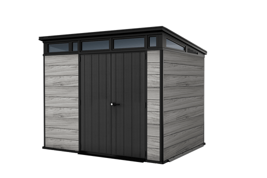 PRE ORDER: OCT. - Keter Signature Pent 9x7 Shed - Stormgrey Look (2.8 x 2.2m) - mazeproducts