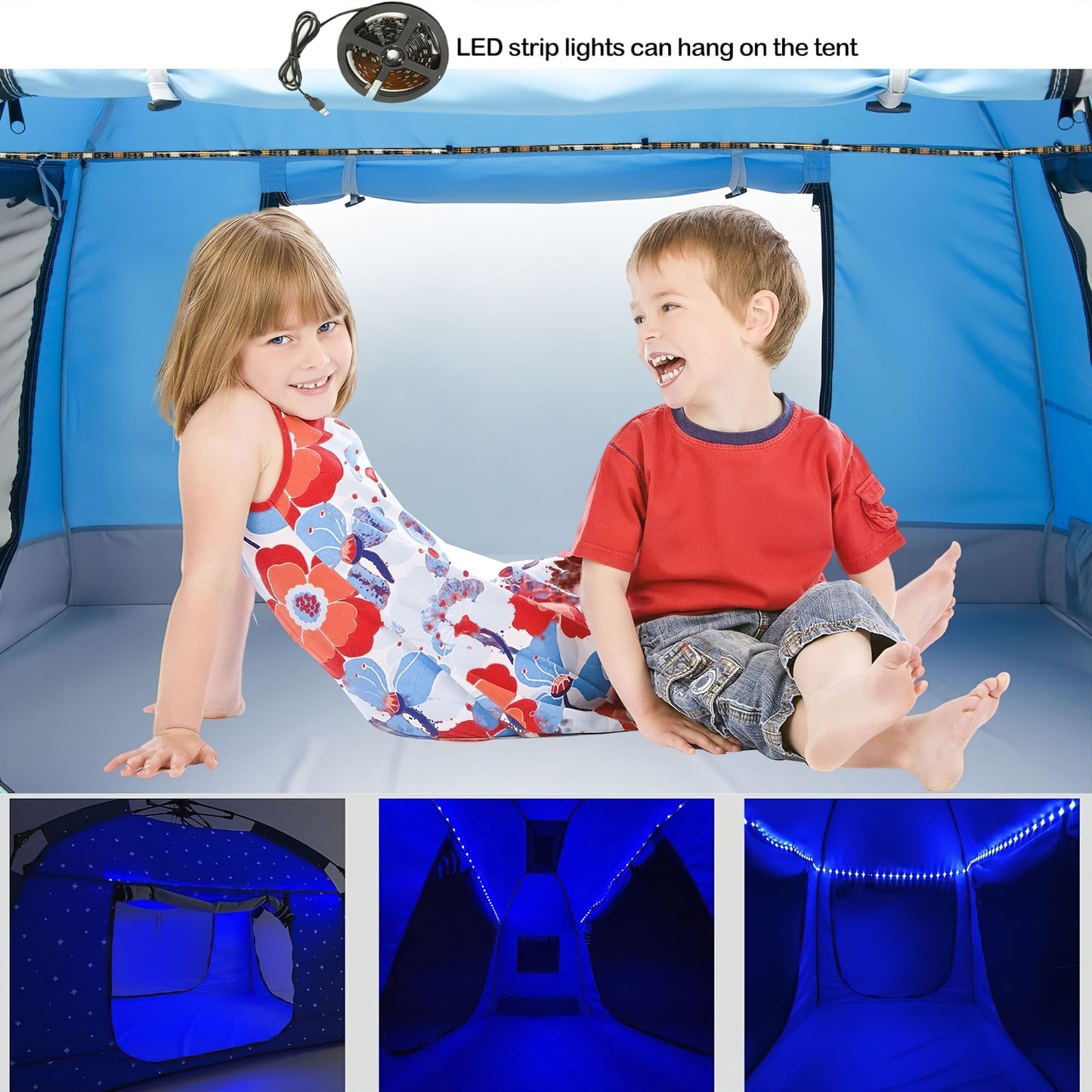 Pop up Play / Sensory Tent with Light Strip - Star - mazeproducts
