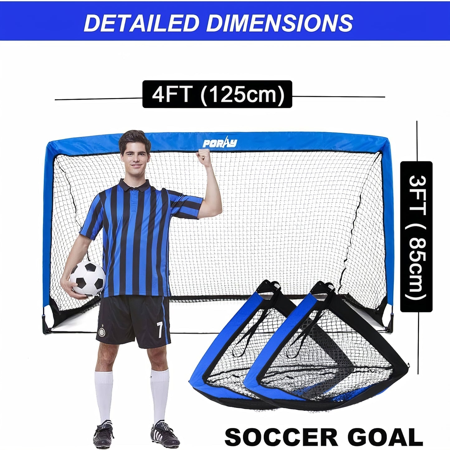Pop up Soccer Goal Set - Square - mazeproducts