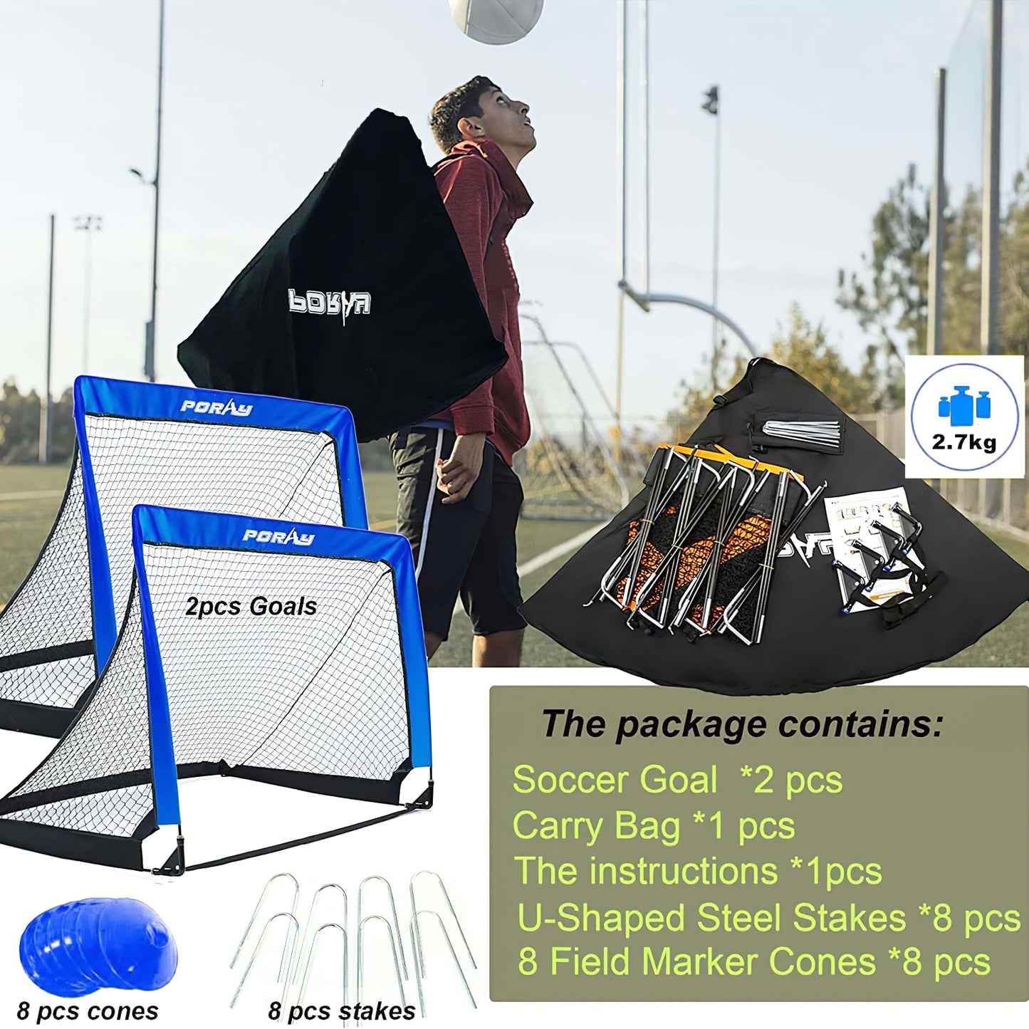 Pop up Soccer Goal Set - Square - mazeproducts