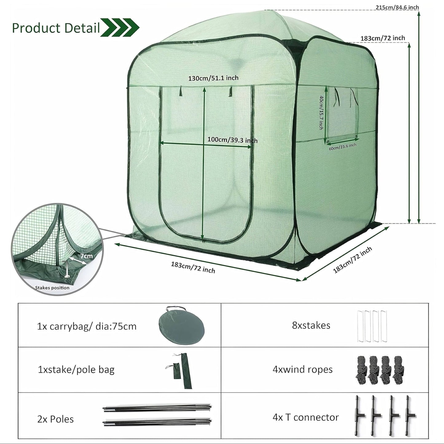 Pop - up Tall Greenhouse - Extra Large - mazeproducts
