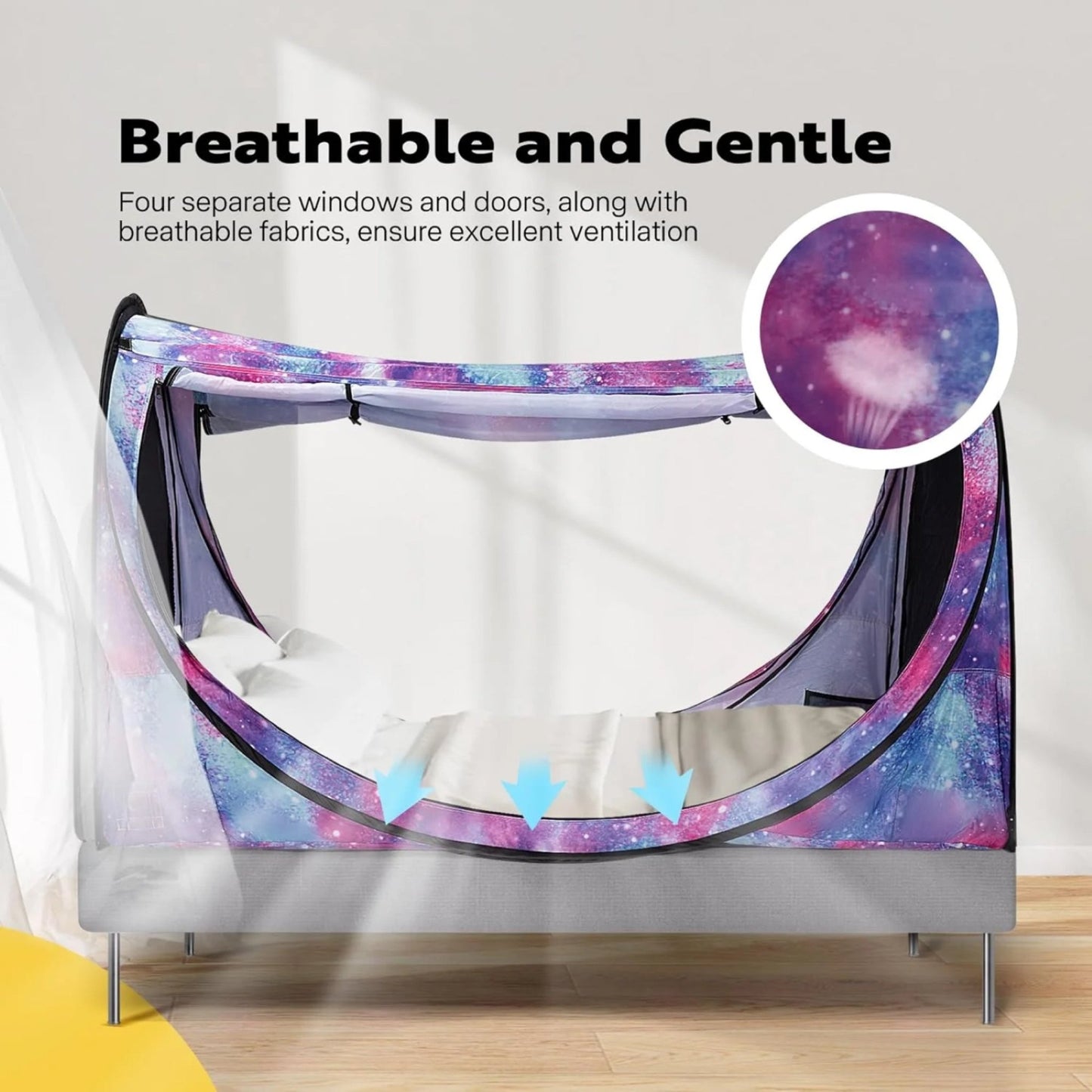 Pop up Play / Sensory Privacy Bed Tent - Galaxy - mazeproducts