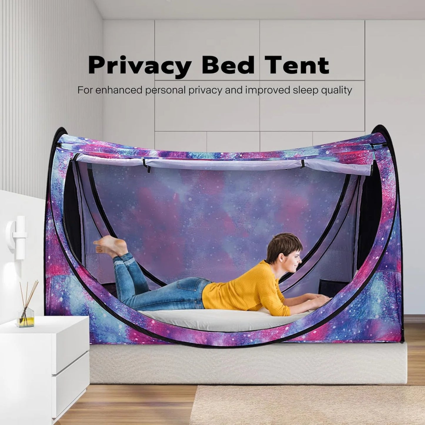Pop up Play / Sensory Privacy Bed Tent - Galaxy - mazeproducts
