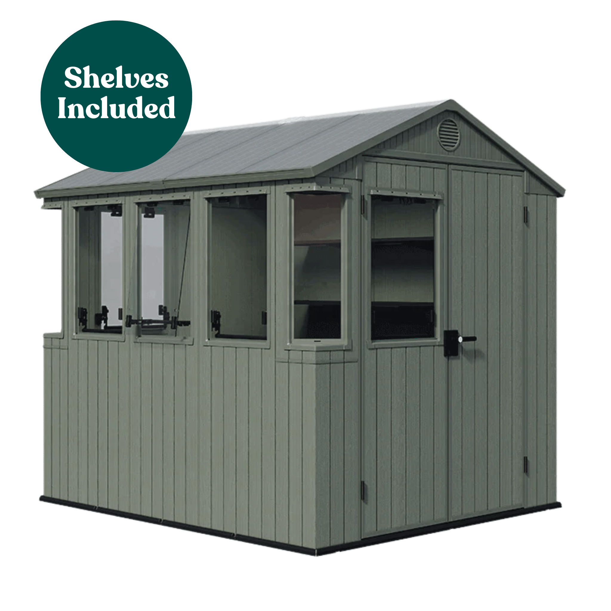 Keter Potting 6x8 Shed - Green (1.9 x 2.4m) – mazeproducts
